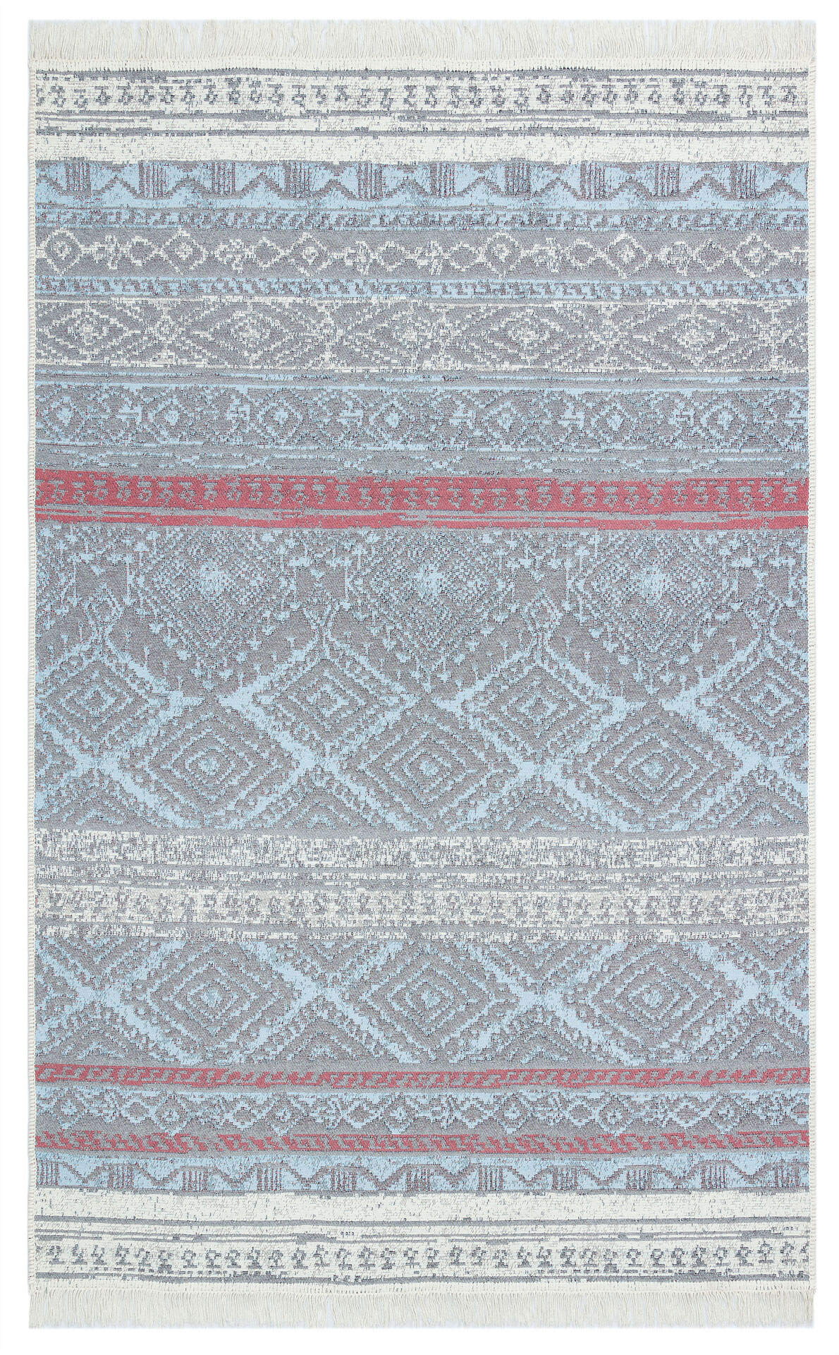 AR 04 PINK AQUA - ARYA - Yıkanabilir Çift Taraflı Modern Desenli Dokuma Kilim